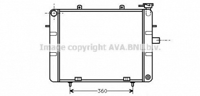 AVA QUALITY COOLING ol2124 -  Радиатор, охлаждение двигателя